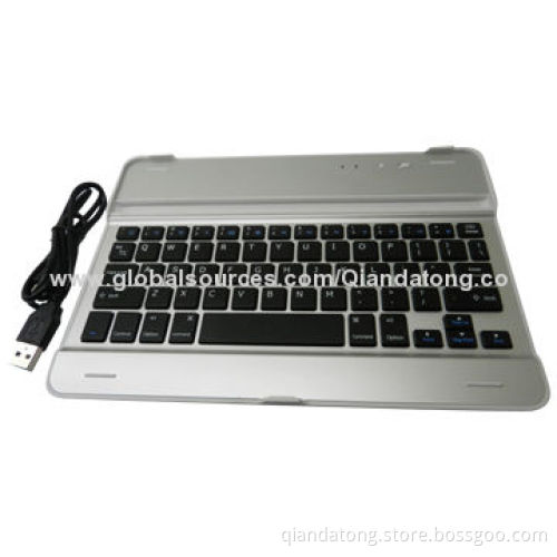 Aluminum ABS Keyboard Case for iPad Air, Built-in Rechargeable Lithium-ion Battery